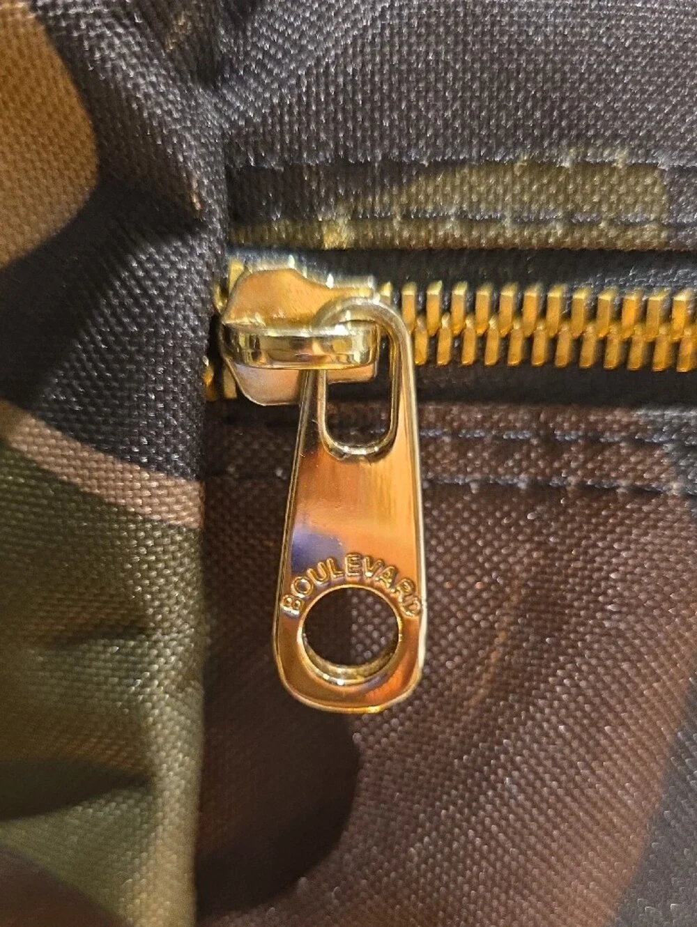 Camouflage Laptop Tote with Tan Leather Handles
